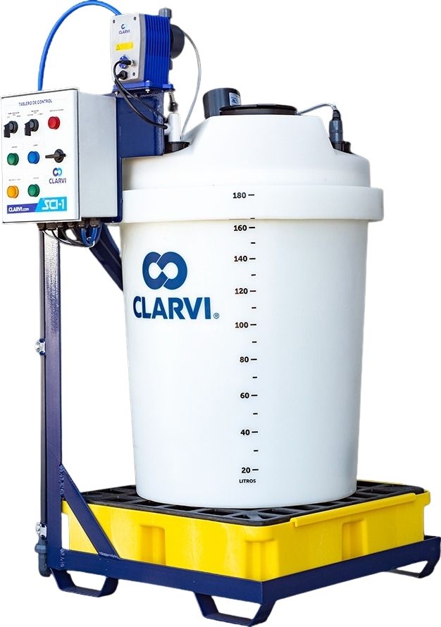 CLARVI SCI-1 SIMPLEX, dosificador de químicos con sistema de dosificación automático.