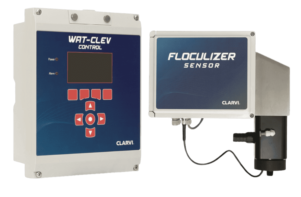 Sistema CLARVI WAT-CLEV y Floculizer Sensor para tratamiento de agua y automatización en la dosificación de químicos.